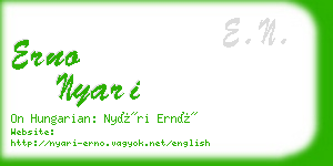 erno nyari business card